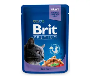 Brit Premium Cat Pouches with Cod Fish 100 g