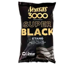 Sensas Vnadící směs 3000 Super Black Etang (Jezero-černá) 1kg