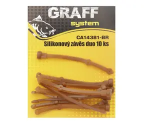 Graff Silikonový závěs duo 10ks Hnědý