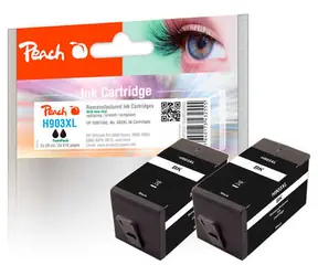 Peach remanufactured alternativní cartridge HP 903XL (T6M15AE) TwinPack černá