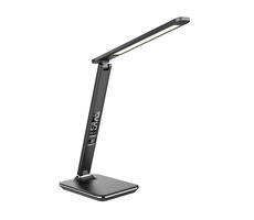 Solight WO45-B LED stolní lampička s displejem 9W černá