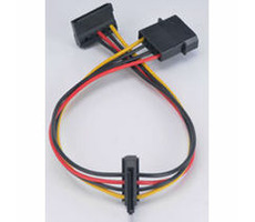 AKASA Redukce AK-CBPW01-30 4pin Molex na 2x 15pin SATA Power 30 cm