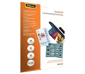Fellowes Laminovací fólie A4 80 mic lesklé snadné složení (25ks)