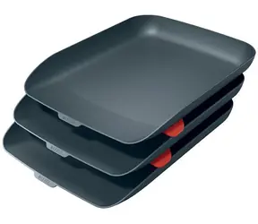 Leitz Cosy Odkladač na dokumenty set 3 ks sametová šedá