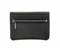 FIXED Tripple Wallet AirTag Kožená peněženka z pravé hovězí kůže černá