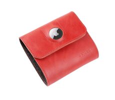 FIXED Kožená peněženka Classic Wallet for AirTag z pravé hovězí kůže červená