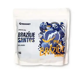 Mironet zrnková káva Brazílie Santos 1kg