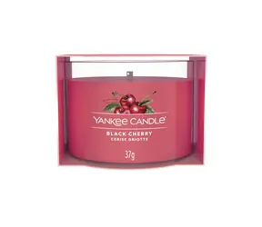 Yankee Candle Black Cherry plněná votivní svíčka ve skle 37g