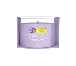 Yankee Candle Lemon Lavender plněná votivní svíčka ve skle 37g