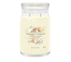 Yankee Candle Signature Soft Wool & Amber velká sklenice 567g