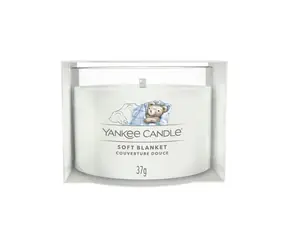 Yankee Candle Soft Blanket 37g - Plněná votivní svíčka ve skle
