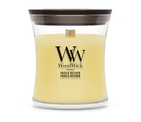 WoodWick Yuzu & Vetiver svíčka malá