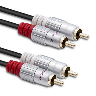 Qoltec 52338 Kabel 2xRCA (M) - 2xRCA (M) 3m černá