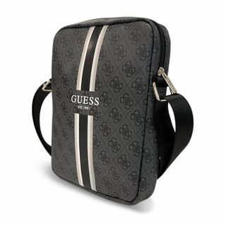 GUESS PU 4G Printed Stripes Tablet Bag 10" černá