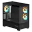 GIGABYTE C201 PANORAMIC černá / Midi tower / Micro ATX / 2x USB 3.0 / 3x 120mm ARGB / bez zdroje / průhledná bočnice