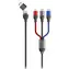 2GO 797361 / Nabíjecí kabel 3v1 / USB-A, USB-C / Micro-USB, USB-C, Lightning / 1,2 m