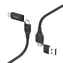 Hama USB kabel 4v1 černá / Nabíjecí kabel / USB-A + USB-C / USB-C + Micro-USB / 1,5 m