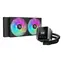 DEEPCOOL MYSTIQUE 240 ARGB černá / AIO vodní chladič CPU / 2x 120 mm / LCD displej / 2400 RPM / AMD + Intel