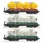 Roco 6600180 Sada nákladních vozů na cement Uacs ČD IV / 3dílná / měřítko H0 (1:87) / délka 498 mm / od 14 let