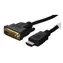 Lanberg CA-HDDV-20CU-0018-BK černá / Kabel HDMI na DVI-D / 1,8 m / Dual Link / 4K