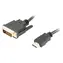 Lanberg CA-HDDV-20CU-0030-BK černá / Kabel HDMI na DVI-D / 3 m / 4K / Dual Link / pozlacené kontakty