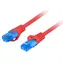 Lanberg S/FTP CAT6A 1m červená / Patch kabel / RJ45-RJ45 / LSZH