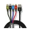 I-BOX IKUM4W1 černá / Nabíjecí kabel / 4v1 / 1,2 m / 2 A / Nylon