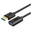UNITEK Y-C456GBK černá / Prodlužovací kabel USB-A / USB 3.2 Gen 1 / 5 Gbps / 0,5 m