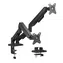 eSTUFF Dual Gas Spring Monitor Mount / Stolní rameno pro dva monitory / plynová pružina