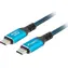 Lanberg USB-C USB4 2 m černá/modrá / Kabel USB-C na USB-C / 40 Gb/s / 240 W / 8K 60Hz