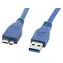 Lanberg Micro USB na USB-A 3.0 0,5m / Kabel / modrý