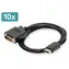 Digitus DisplayPort – DVI-D kabel / Redukce / 2 m / Dual Link / Full HD 1080p / sada 10 ks