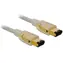 Delock FireWire FW400 6 Pin samec/samec šedá / FireWire kabel / 3 m