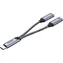Unitek M206A / Rozbočovač USB-C / 2× USB-C / audio + nabíjení / 18W