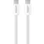 Unitek C14141AWH01-1M bílá / Nabíjecí kabel / USB-C - USB-C / 100W / PD / 1 m / opletený / magneticky stáčecí