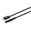 Manhattan Surface Connect - USB-C černý / Nabíjecí kabel / PD / 15 V / 1,8 m