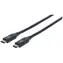 Manhattan USB-C černá / Kabel / 1 m / USB 3.2 Gen 2 (10 Gbit/s) / 3 A