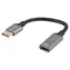 Lanberg DisplayPort - HDMI stříbrná / Redukce / 8K / 20 cm