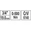 YATO / Momentový klíč 3/4" / 0-500 Nm / výchylný / délka 540 mm