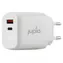 Jupio Dual USB GaN Charger / Nabíjecí adaptér / GaN / USB-A + USB-C / 30W / s průchozí zásuvkou