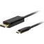 Lanberg CA-CMDP-10CU-0018-BK černá / Kabel USB-C na DisplayPort / 1.2m