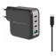 Conceptronic ALTHEA18B USB nabíjecí adaptér černá / 1x USB-A 3.2 Gen2 / 3x USB-C / 100 W / GaN / PD