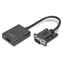 Digitus DA-70473 černá / Převodník VGA/audio na HDMI / Full HD 1080p/60Hz / 3,5mm audio / 15 cm
