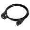 SAVIO CL-138 černá / Napájecí kabel / IEC C13 (M) - Type E (F) / 1,2 m