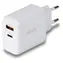 Lindy GaN nabíječka 65W bílá / Síťová nabíječka / 1x USB-C / 1x USB-A / PD 3.0 / PPS