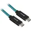 Sharkoon USB-C 3.2 Gen 2 černá, modrá / USB kabel USB-C - USB-C / Opletený / Hliníkové konektory / 0,5 m