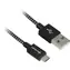 Sharkoon USB 2.0 černá-šedá / Kabel / USB-A - USB-B / opletený hliníkový plášť / 3m