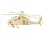 WOODCRAFT Dřevěné 3D puzzle vrtulník Apache / od 6 let / Obtížnost: střední