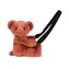 DOUDOU Plyšová taška přes rameno Medvídek terakotový / 30 cm / od 2 let