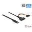 DeLock M.2 Key M > U.2 SFF-8639 NVMe / Kabel / 50 cm
